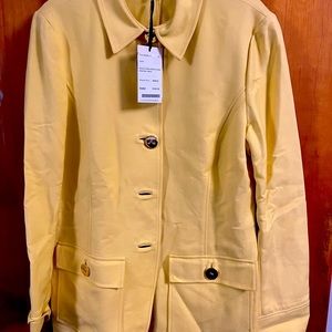 Worth New York   Canary yellow stretch cotton extended jacket